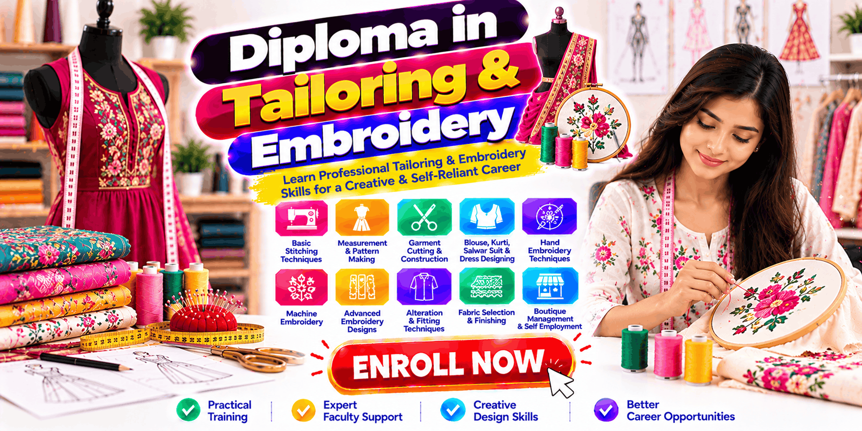 DIPLOMA IN TAILORING & EMBROIDERY