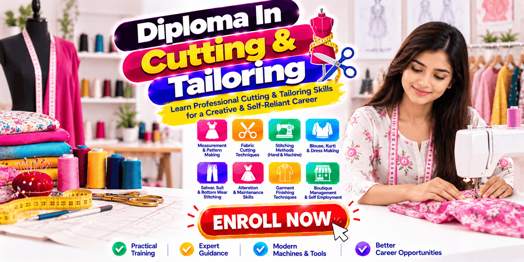 Diploma In Cutting & Tailoring