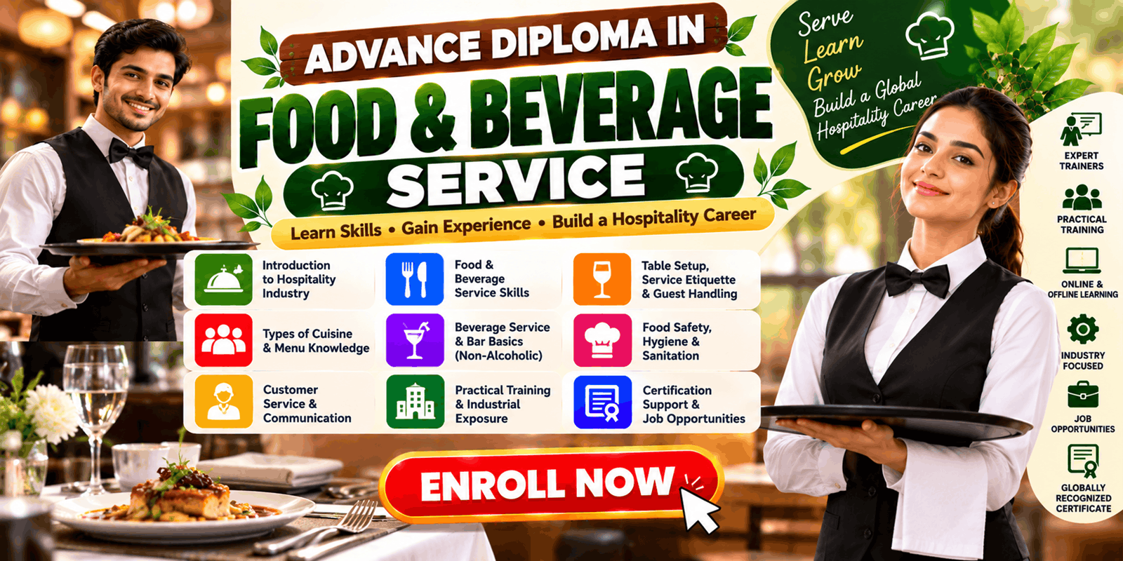 Advance Diploma in Food & Beverage Service